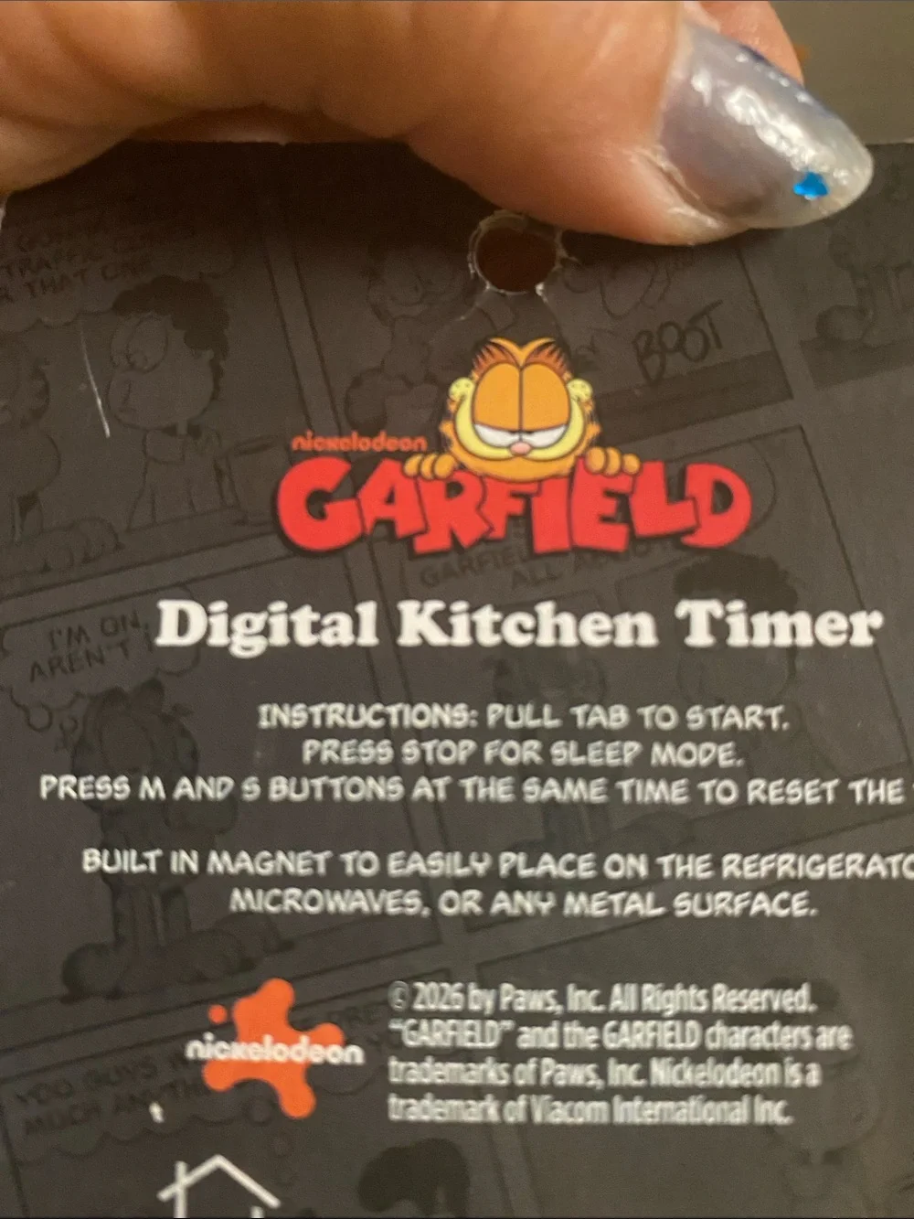 Garfield Digital Kitchen Timer